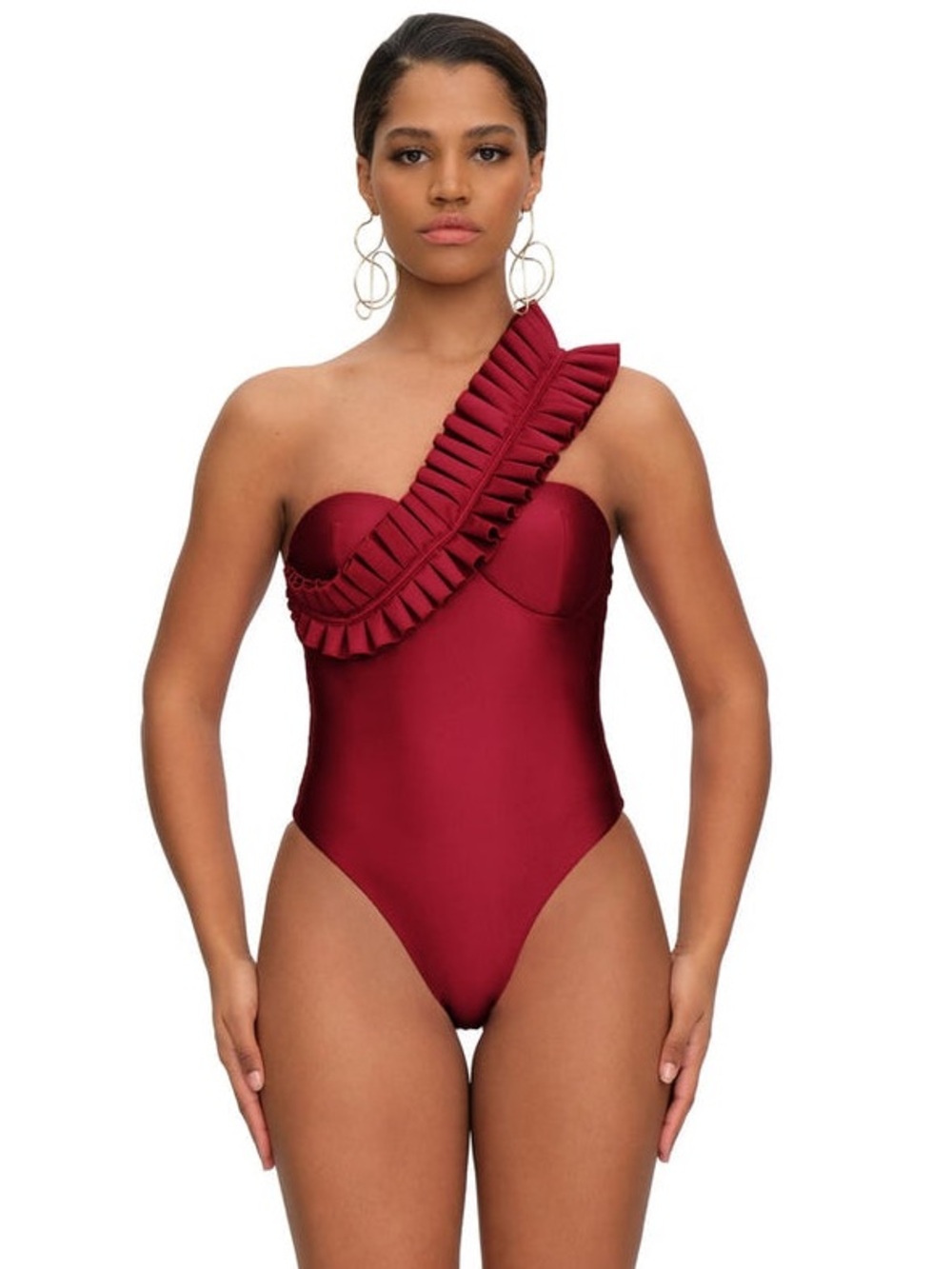 Andrea Iyamah Nisi One Piece Swimsuit in Wine Size XS (US 2-4) Swimwear | Swim